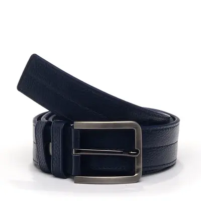 Синий кожаный ремень